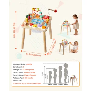 8 in 1 Wooden Baby Play Table