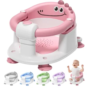 Baby Bath Seat with Non-Slip Suction Cups & Soft Cushion