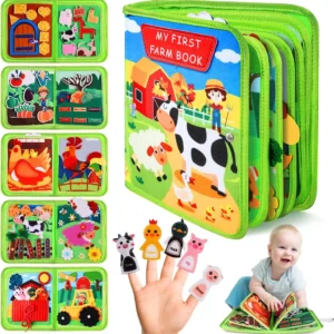 Busy Book for Toddlers, Montessori Toys  Farm Animals