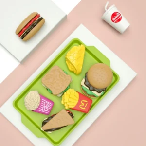 Interactive 9-Piece Hamburger Toy | Detachable Pretend Food