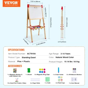 Children Magnetic Wooden Drawing Board
