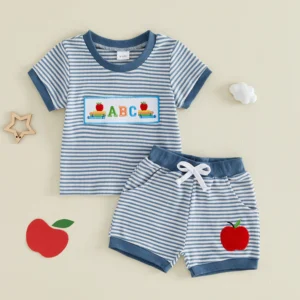 Boys Back to School Outfits Cute Dinosaur Print