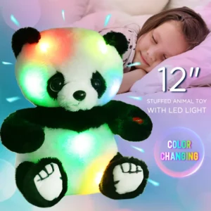 12'' Light Up Stuffed  Panda Bear Plush w/ LED Light