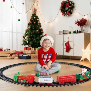 Hanging Christmas Train Set Toy Light and Sound Train