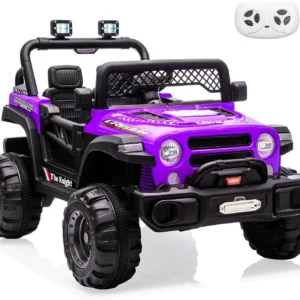 Purple Kids Ride‑On Jeep SUV Truck, Electric Toy Car