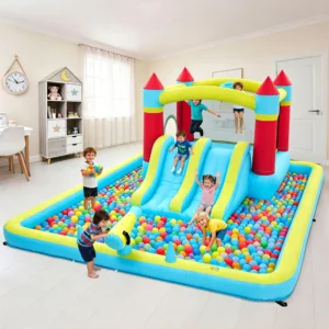 7-in-1 Kids Inflatable Bounce House Water Slide